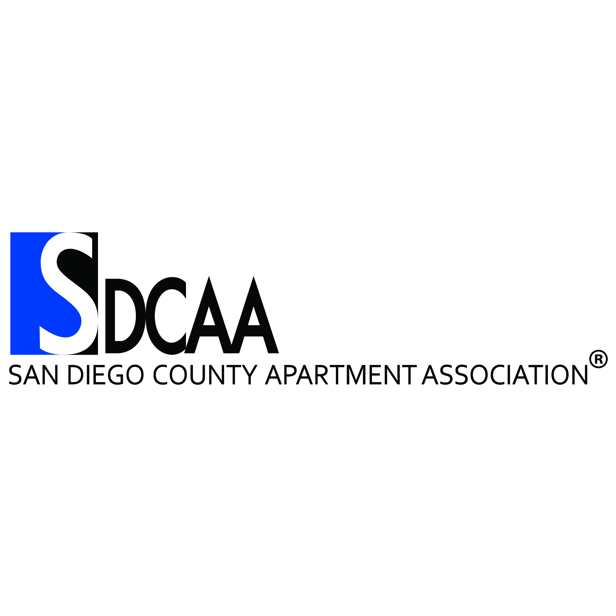 A logo of the san diego county apartment association.