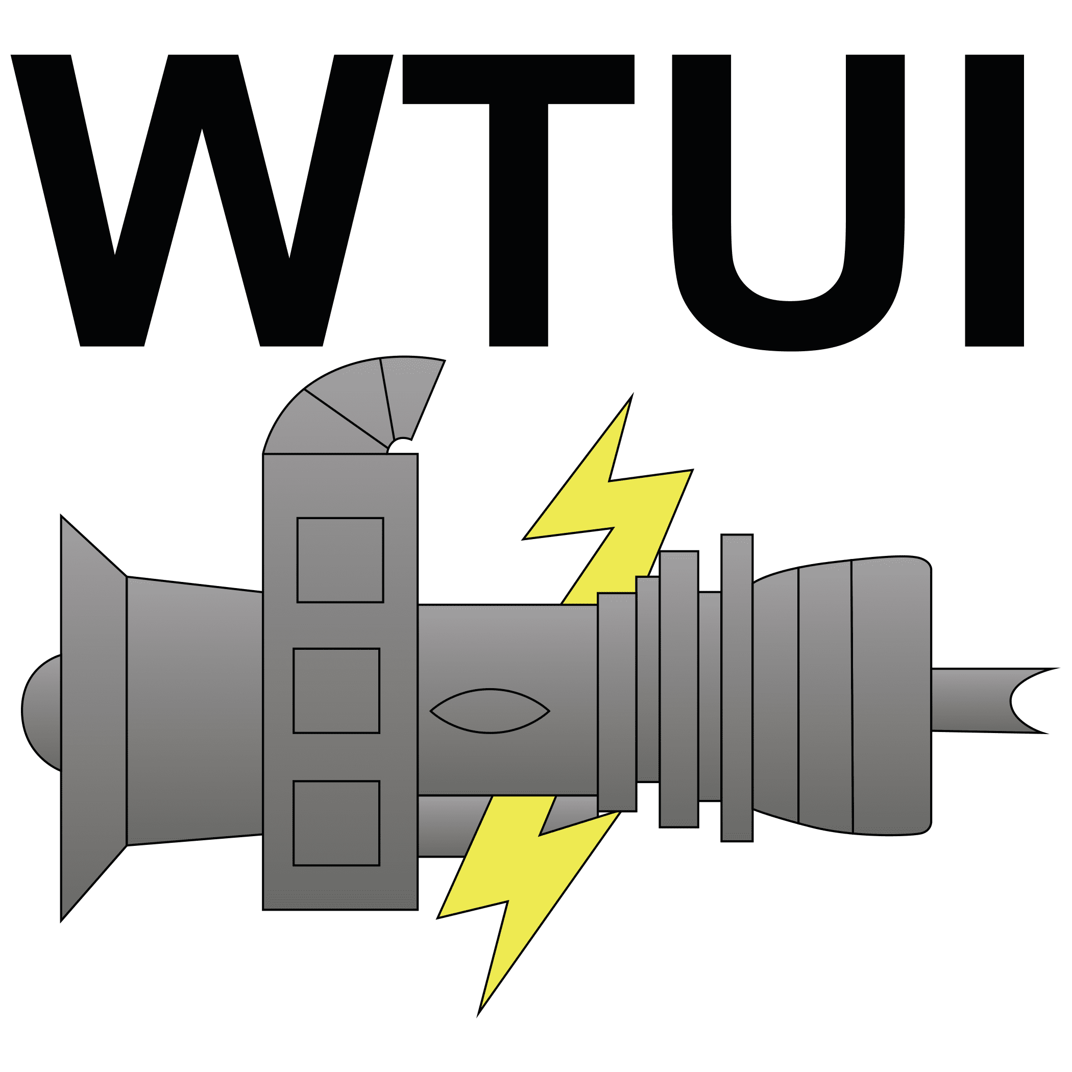 A picture of the wtui logo with an image of a jet engine.